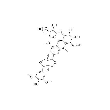 (-)-丁香树脂酚-4-O-Β-D-呋喃芹糖基-(1→2)-Β-D-吡喃葡萄糖苷
